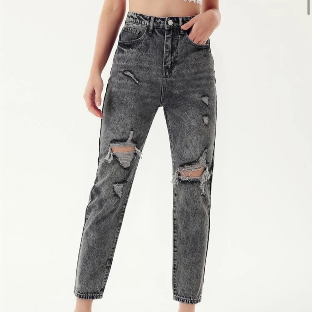 ripped mom jeans